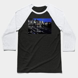 Early morning steam loco shed Baseball T-Shirt